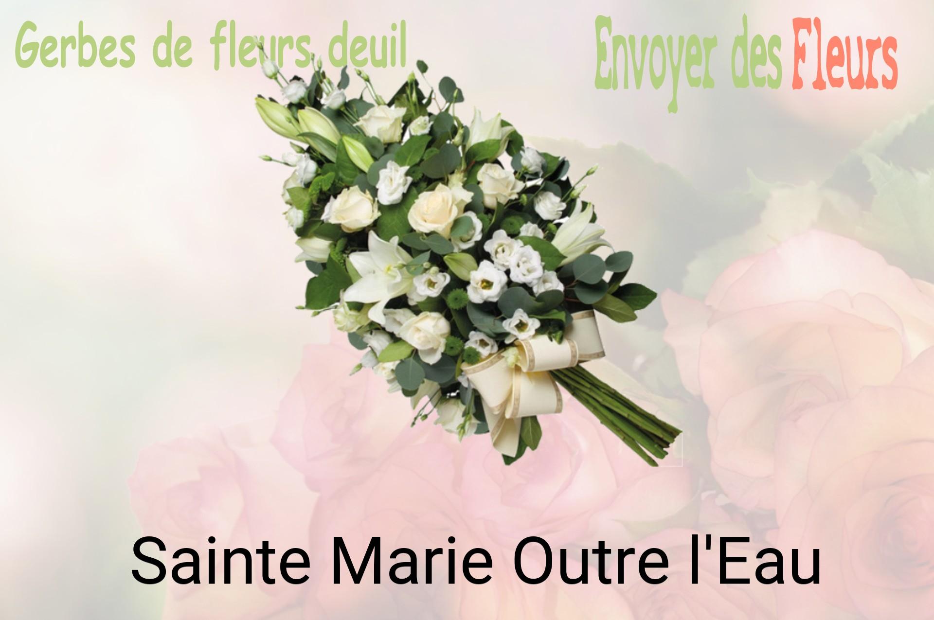 Gerbe de fleurs de deuil livrée à Sainte-Marie-Outre-l'Eau